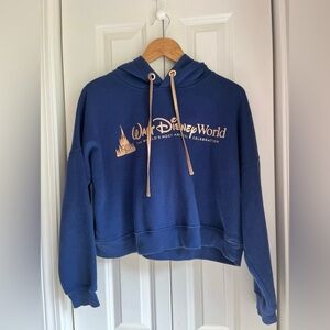 Walt Disney World 50th Anniversary Pullover Crop Hoodie: Size M